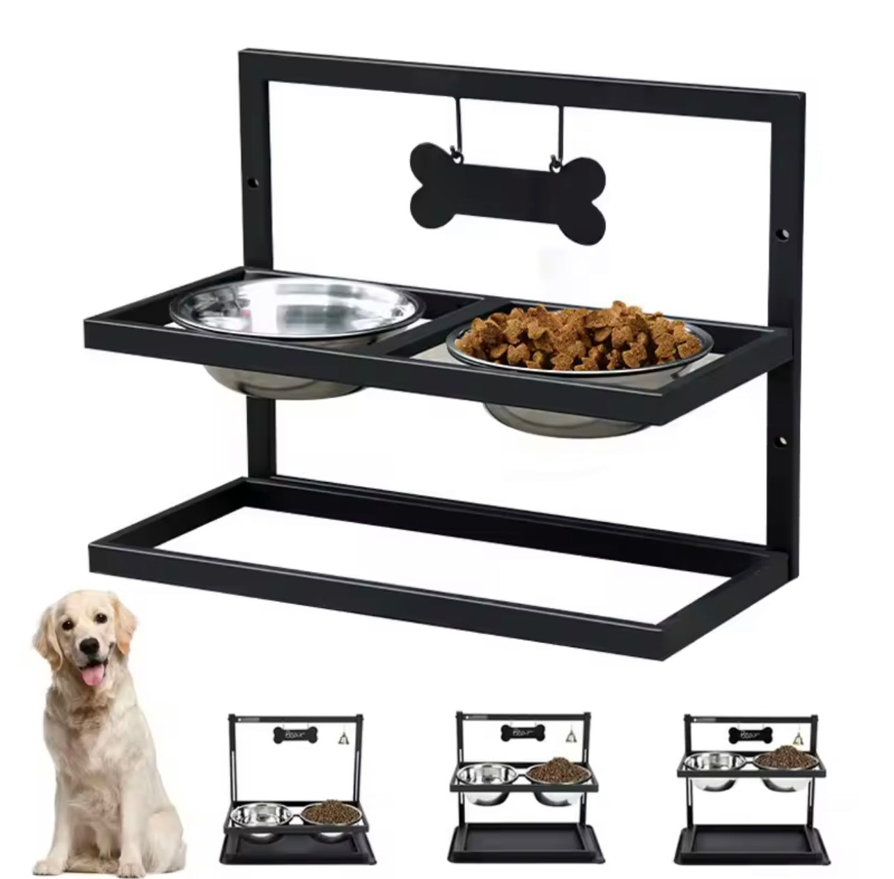 Elevated Dog Food Bowls Kenya | Anti-Slip & Adjustable Pet Feeder – Petcore.Ke