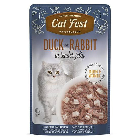 Cat Fest Duck with Rabbit - Tender Jelly Cat Food