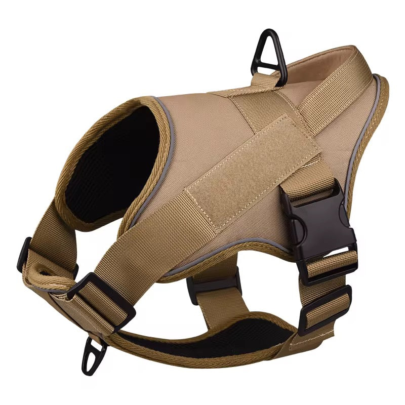 Adjustable Reflective Tactical Dog Harness – No-Pull & High Visibility Safety