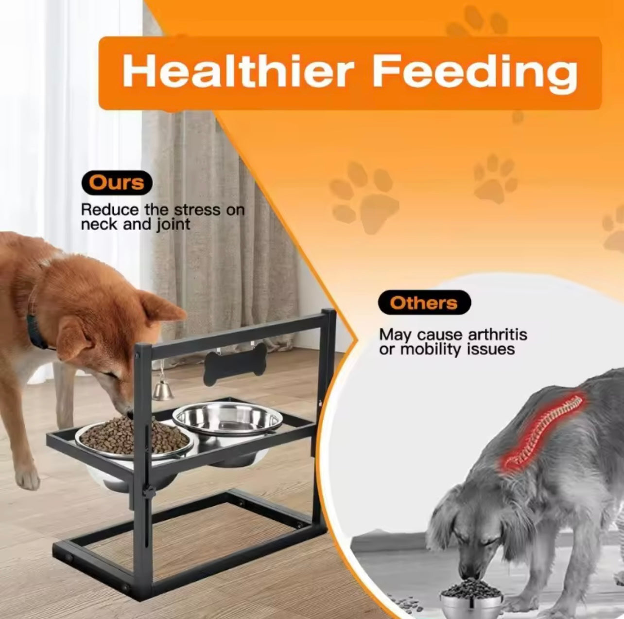 Elevated Dog Food Bowls Kenya | Anti-Slip & Adjustable Pet Feeder – Petcore.Ke