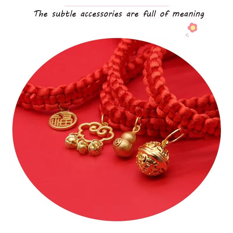 Cat Collar - Chinese Style Red Collar
