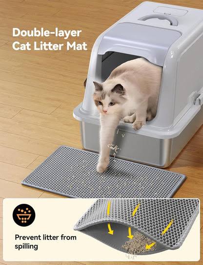Waterproof Double-Layer Cat Litter Mat – Durable & Easy to Clean