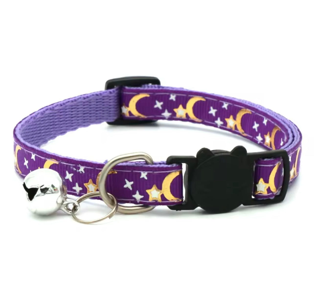 Stylish Adjustable Stars & Moon Cat Collar with Bell – Petcore.Ke