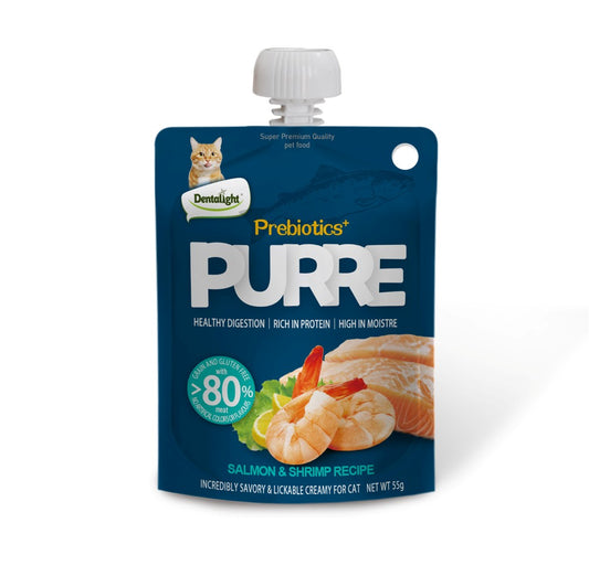 Dentalight Purre Prebiotics Creamy Cat Treats – Salmon & Shrimp Flavour | Petcore Kenya