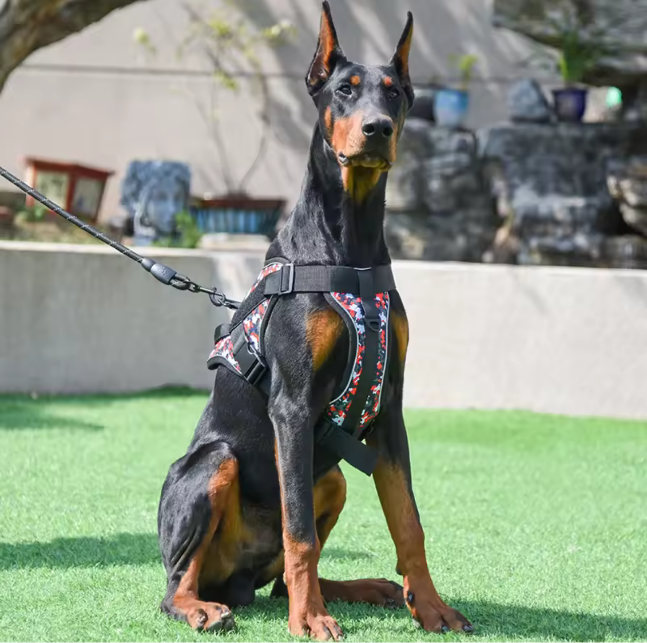 Adjustable Reflective Tactical Dog Harness – No-Pull & High Visibility Safety