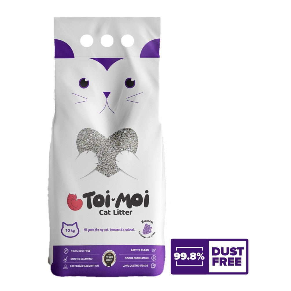 Toi Moi Lavender Clumping Cat Litter - 10 Kg