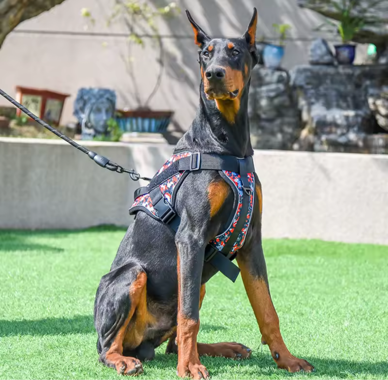 Adjustable Reflective Tactical Dog Harness – No-Pull & High Visibility Safety