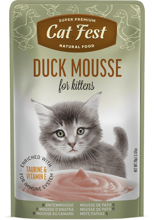 Duck Mousse For Kittens - Cat Fest Pouches