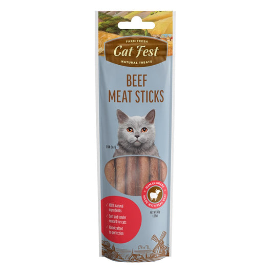 Cat Fest Beef Meat Sticks - Tasty Soft Cat Treats