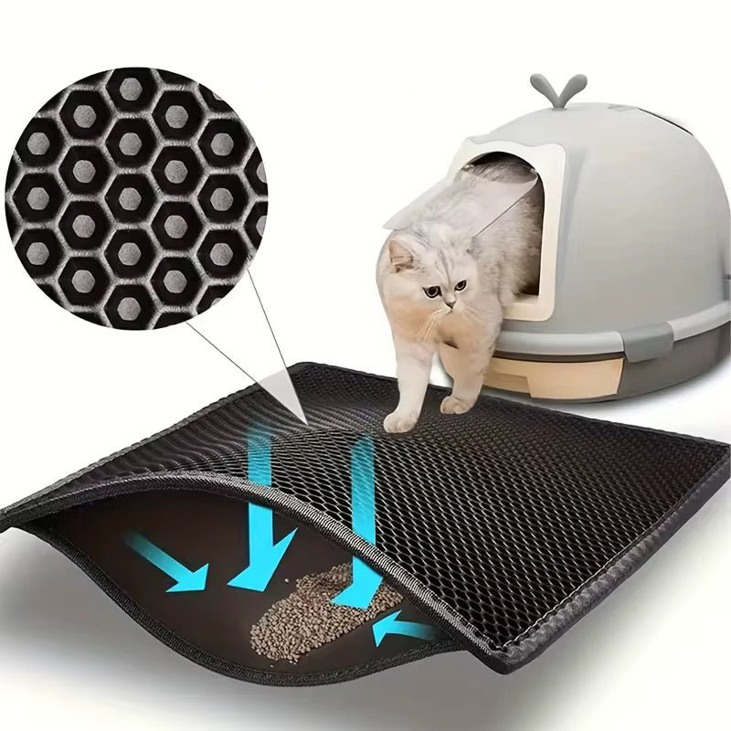 Waterproof Double-Layer Cat Litter Mat – Durable & Easy to Clean