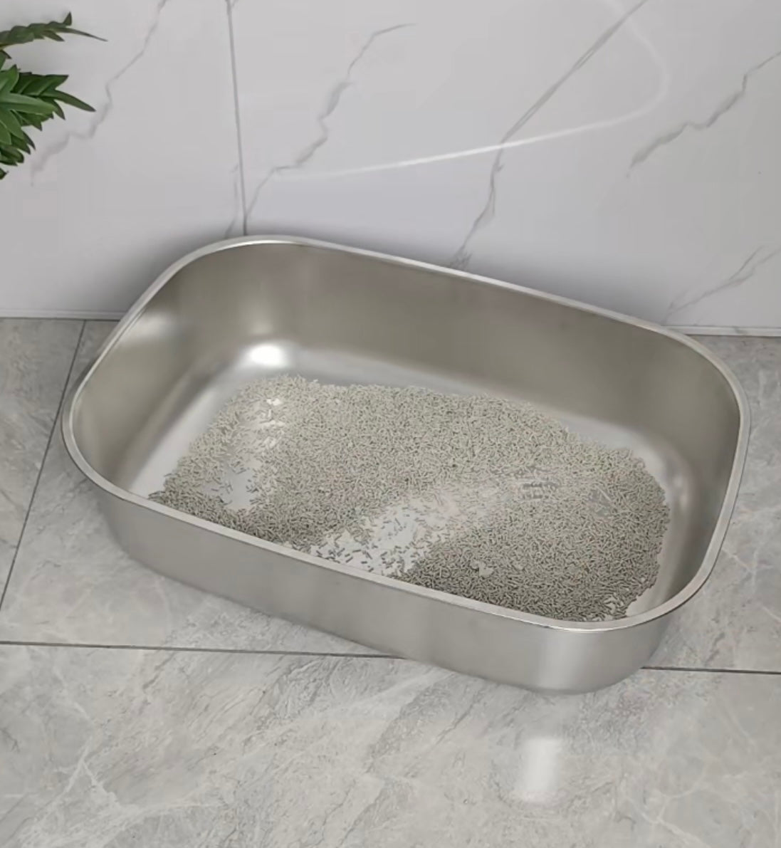 Heavy Duty Stainless Steel Cat Litter Box (No Cat Print Embossing)