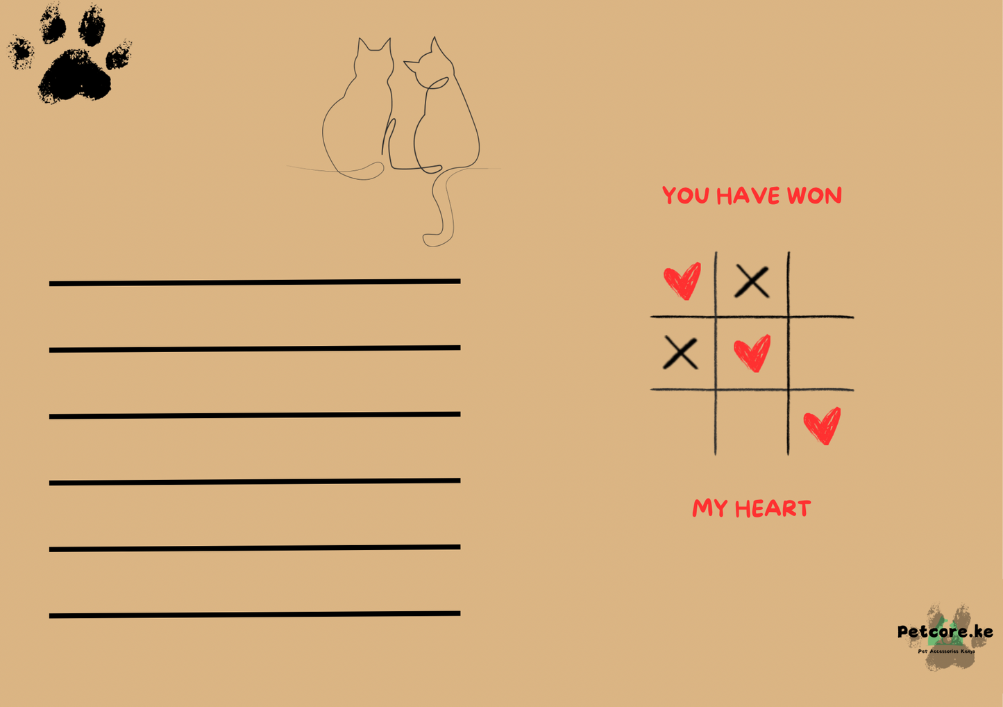 You Have Won My Heart – Valentine’s Card for Cat Mom & Cat Dad | Petcore Kenya