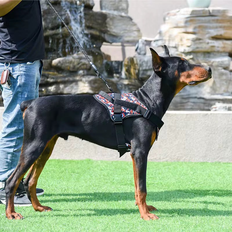 Adjustable Reflective Tactical Dog Harness – No-Pull & High Visibility Safety
