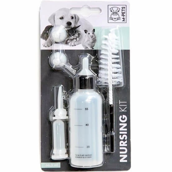M-Pets Nursing Bottle Kit for Puppies & Kittens – Feeding Bottle with 5 Teats & Cleaning Brush