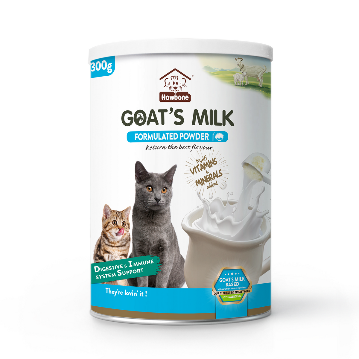 Howbone Goat Milk Powder for Cats & Kittens – 300g Nutritional Supplement