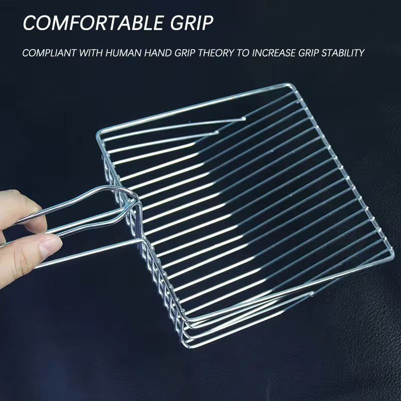 Extra-Large Stainless Steel Cat Litter Scoop – Fast, Durable Waste Removal