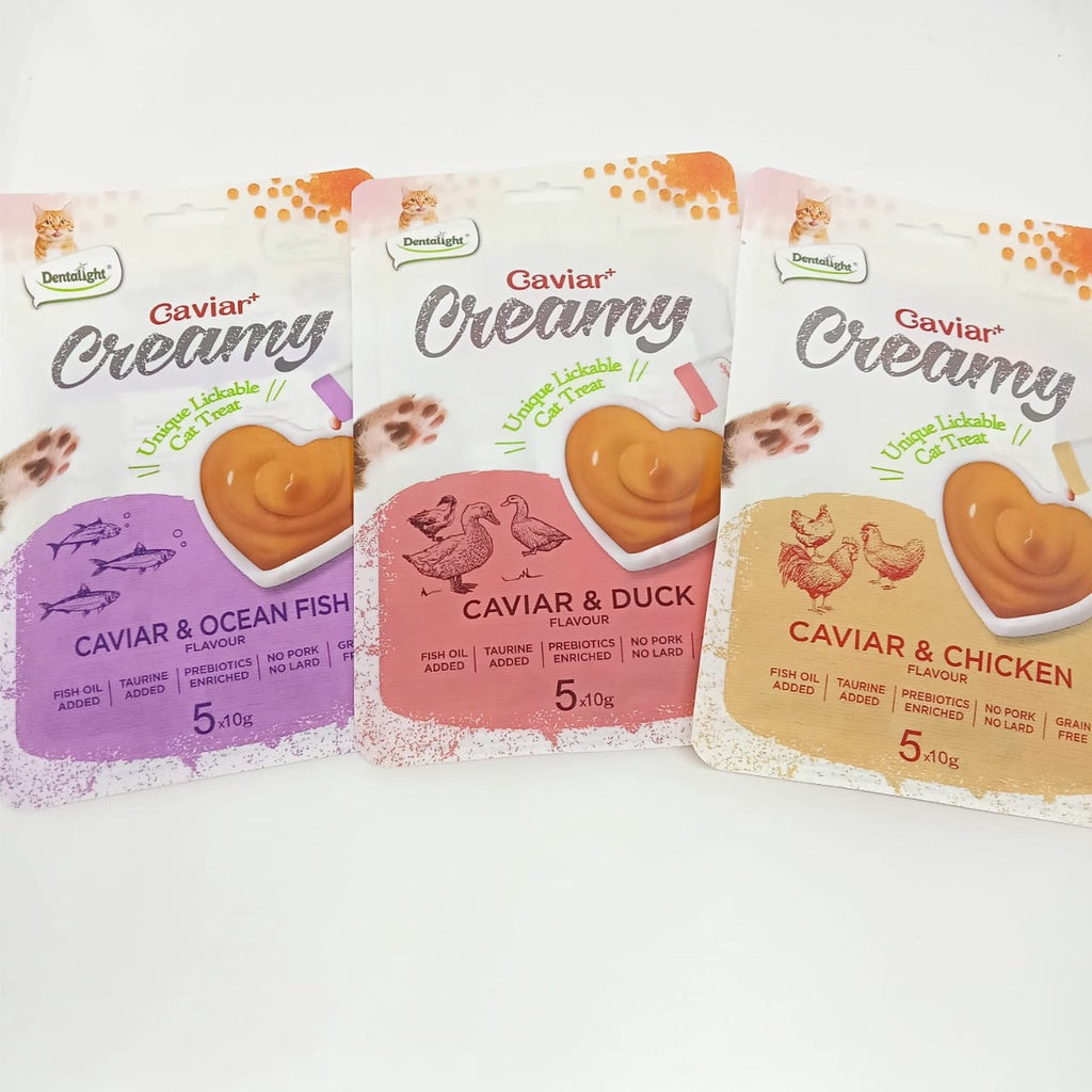 Dentalight Caviar Creamy Caviar & Ocean Fish Cat Treats – 5pcs