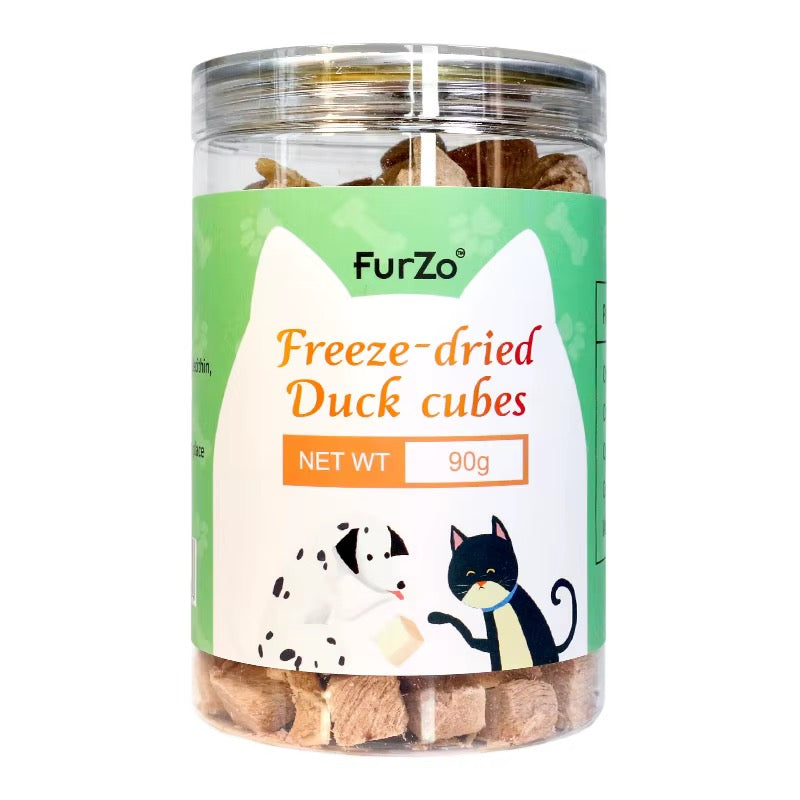 Furzo Freeze-Dried Duck Treats for Cats & Dogs – High-Protein Pet Treats, 90g