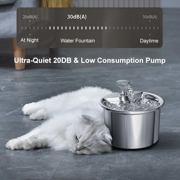 Stainless Steel Pet Water Fountain/Dispenser