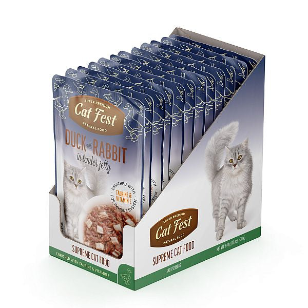 Cat Fest Duck with Rabbit - Tender Jelly Cat Food