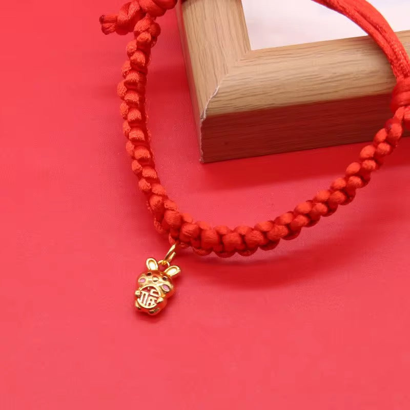 Cat Collar - Chinese Style Red Collar