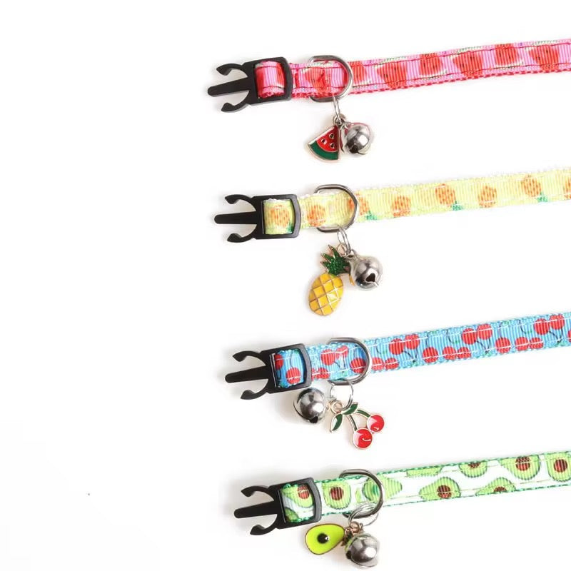 Cat Collar - Fruit Print