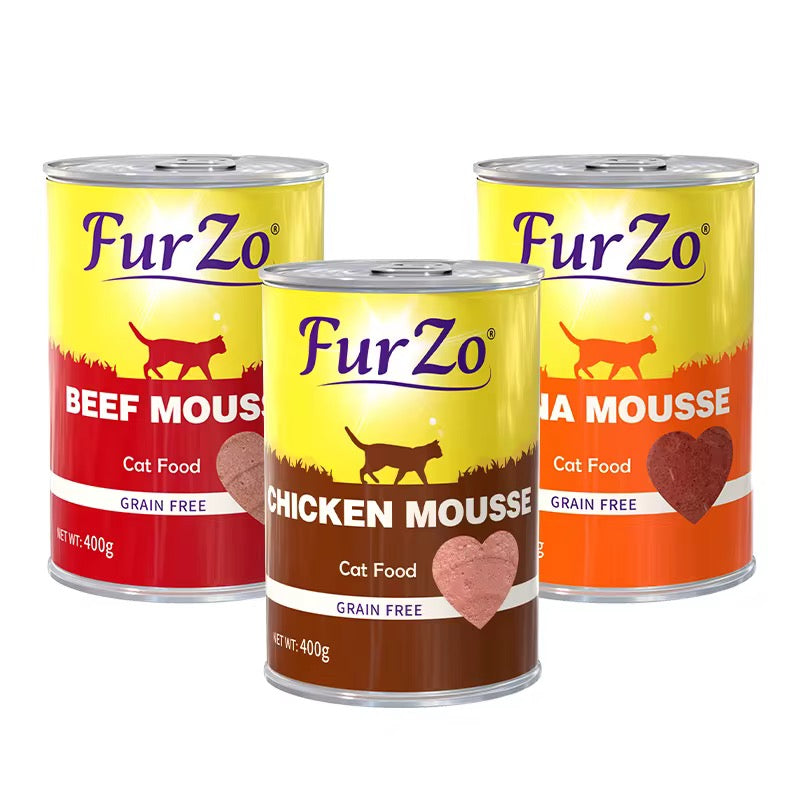 Furzo Grain-Free Chicken Mousse Wet Cat Food 400g | Premium Canned Cat Food in Kenya