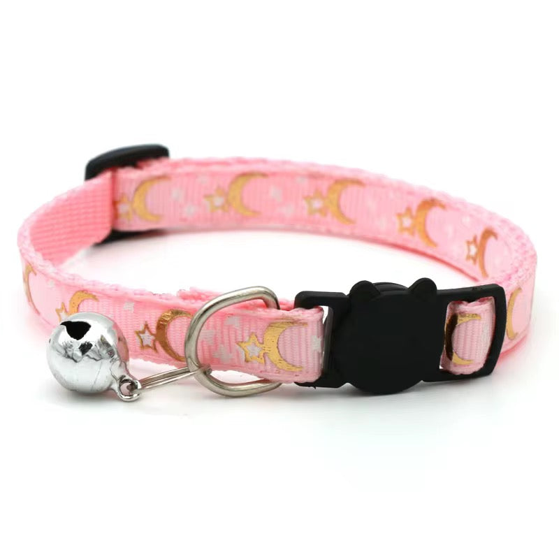 Cat Collar - Stars & Moon Print