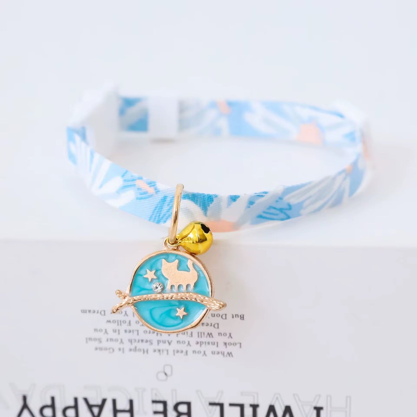 Cute Planet Cat Collar with Bell – Durable Adjustable Collar for Kittens & Adult Cats in Kenya