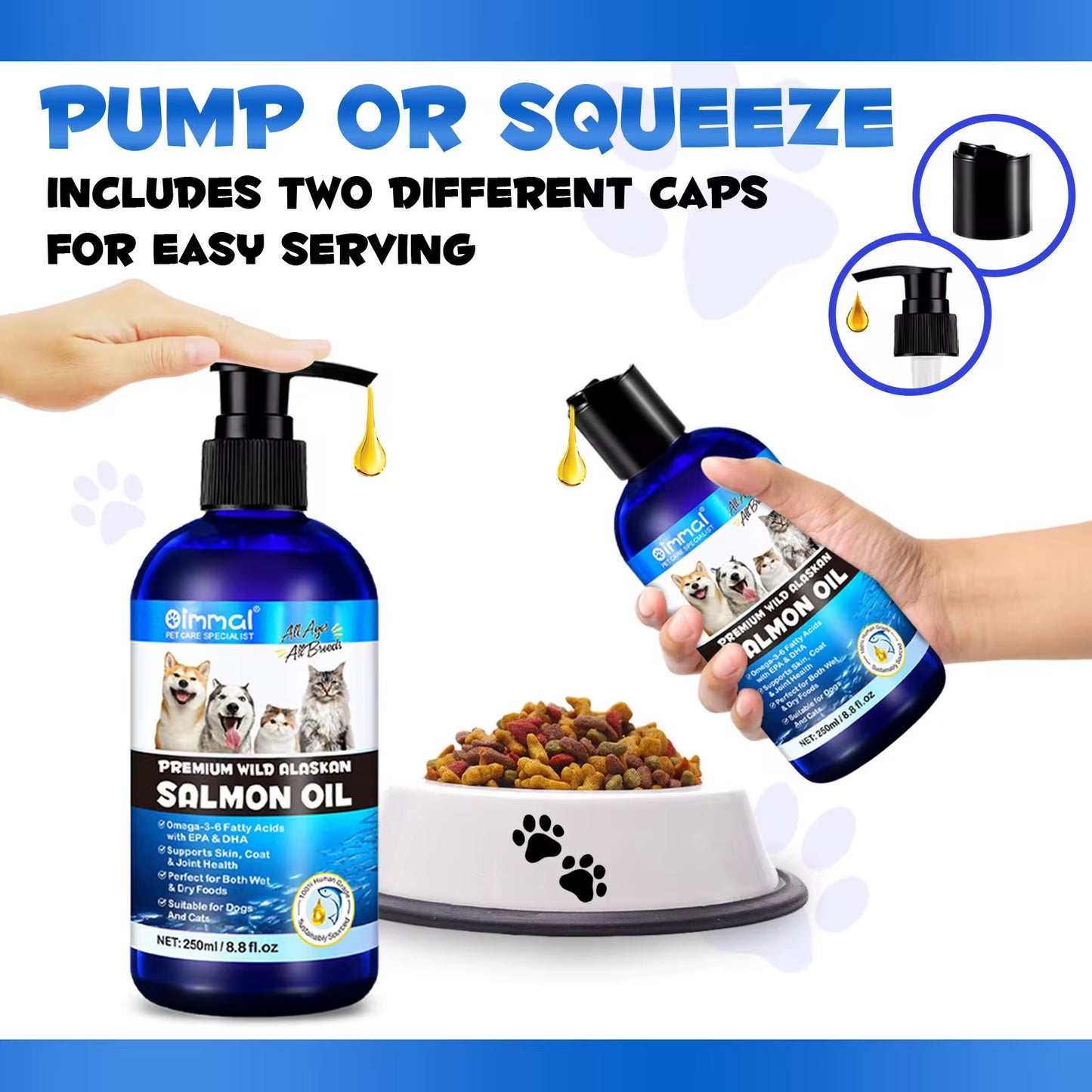 Salmon Oil for Dogs & Cats – Premium Omega-3 Supplement