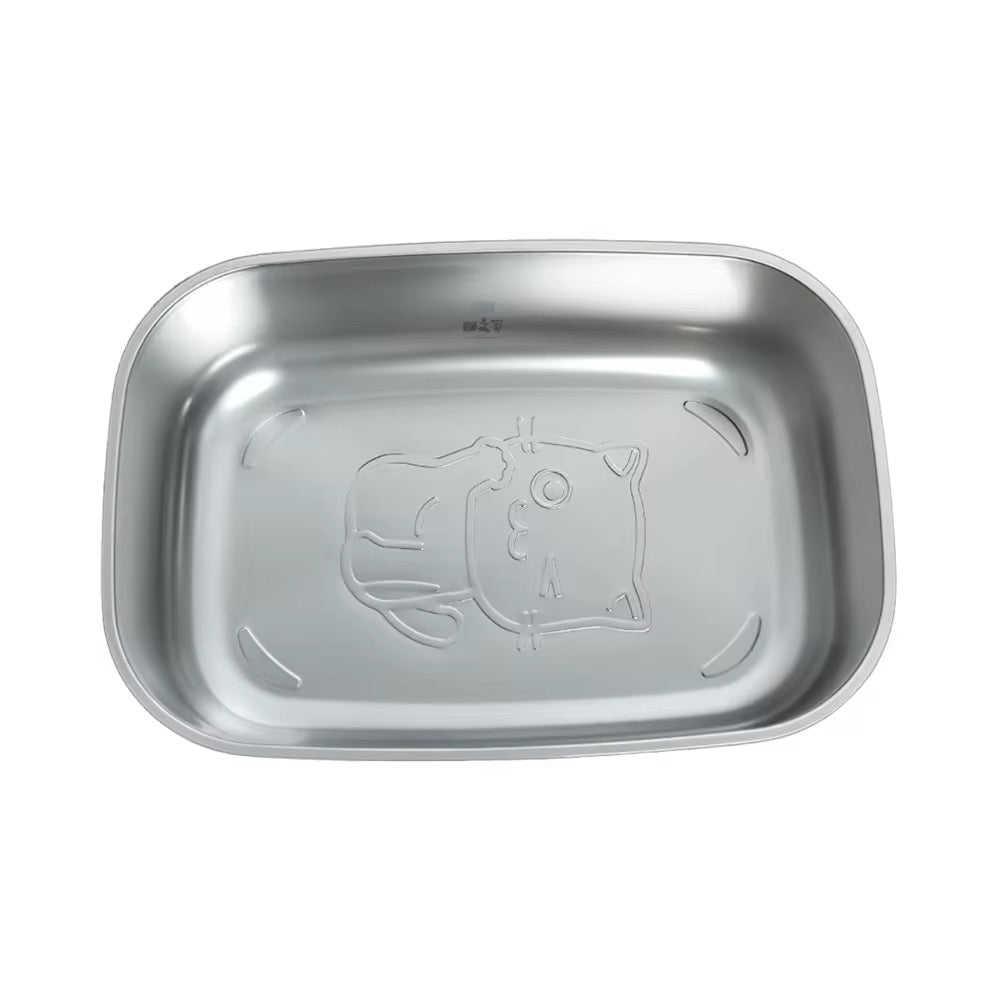 Heavy Duty Stainless Steel Cat Litter Box (No Cat Print Embossing)