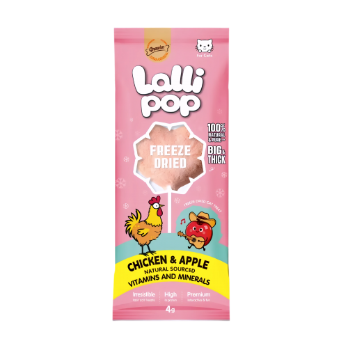 Gnawlers Freeze-Dried Chicken & Apple Lollipop Cat Treats – High-Protein Interactive Cat Snack in Kenya