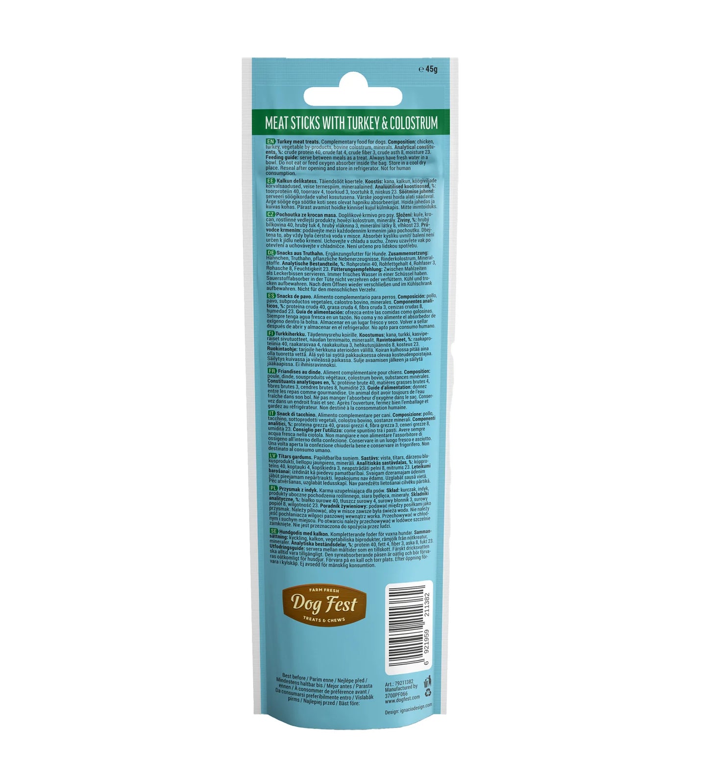 Dog Fest Puppy Meat Sticks – Turkey & Colostrum