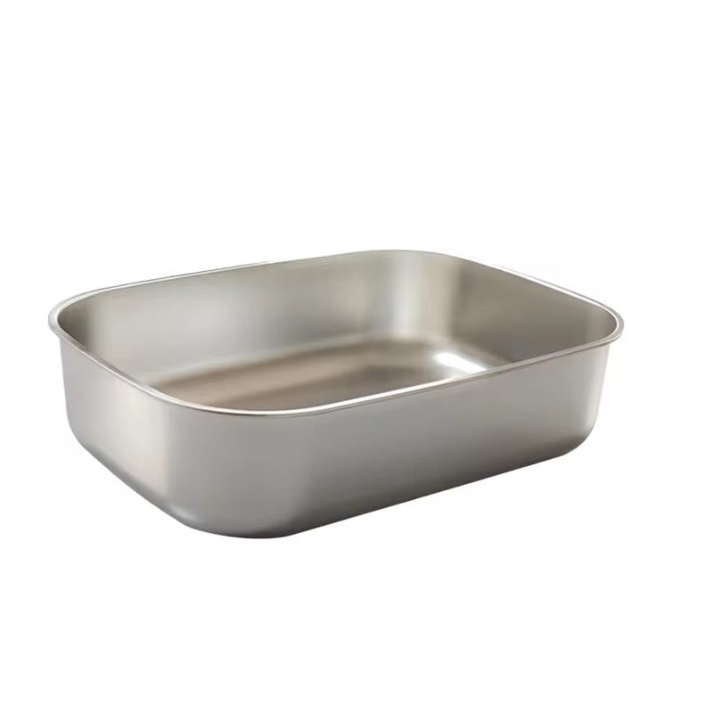Heavy Duty Stainless Steel Cat Litter Box (No Cat Print Embossing)