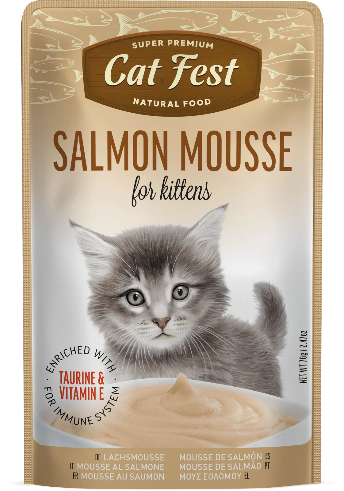 Salmon Mousse For Kittens - Cat Fest Pouches