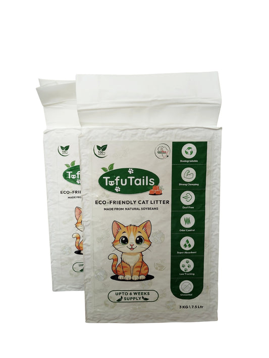 Tofu Tails Soybean Tofu Cat Litter | Eco-Friendly, Dust-Free, Super Clumping Tofu Litter