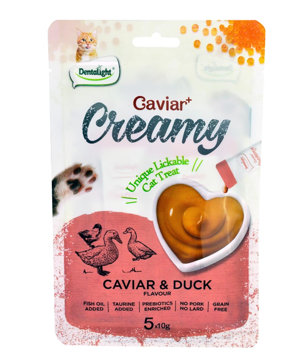 Dentalight Caviar Creamy Caviar & Duck Cat Treats – 5pcs