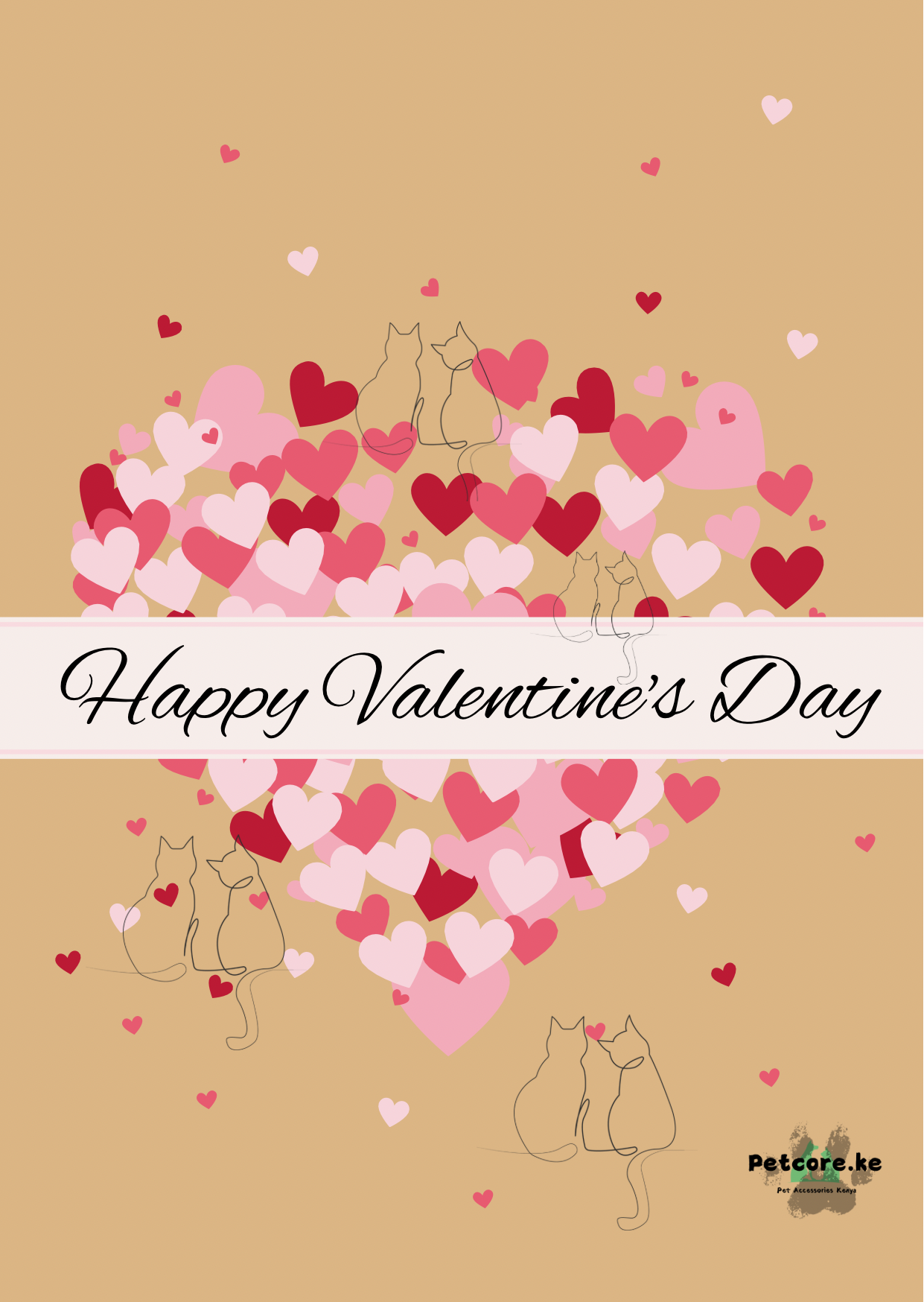 Happy Valentine’s Day Cat Pawrent Card – Pet Greeting Card for Cat Lovers in Kenya