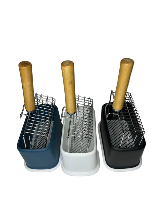 Premium Stainless Steel Cat Litter Scoop with Holder – Heavy Duty Fast-Sifting Litter Scooper for Cats | Petcore Kenya