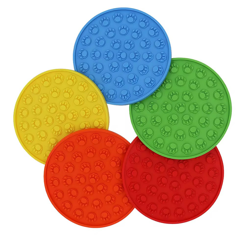 Silicone Treat Lick Mat for Dogs & Cats – Anti-Anxiety Slow Feeder & Boredom Relief Mat