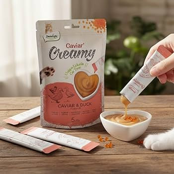 Dentalight Caviar Creamy Caviar & Duck Cat Treats – 5pcs