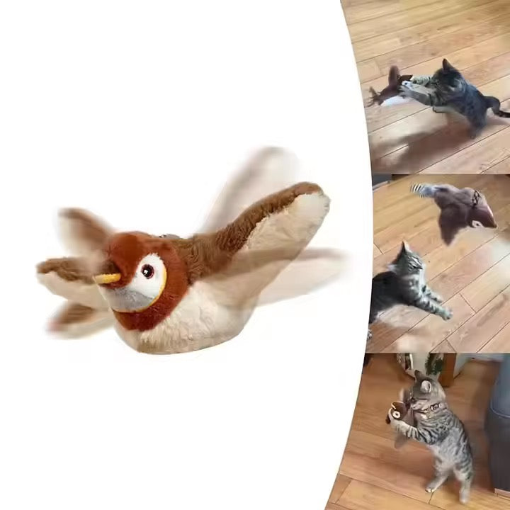 Interactive Electronic Cat Toy Bird with Catnip – USB Rechargeable Shaking Bird Toy for Cats