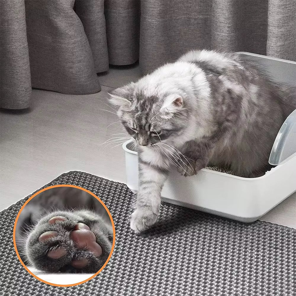 Waterproof Double-Layer Cat Litter Mat – Durable & Easy to Clean