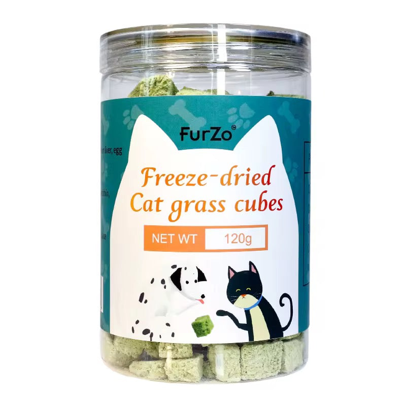 Furzo Freeze Dried Cat Grass Cubes for Cats & Dogs | High Protein Natural Treats Kenya -100g
