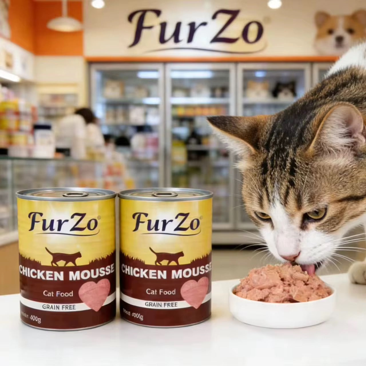 Furzo Grain-Free Chicken Mousse Wet Cat Food 400g | Premium Canned Cat Food in Kenya