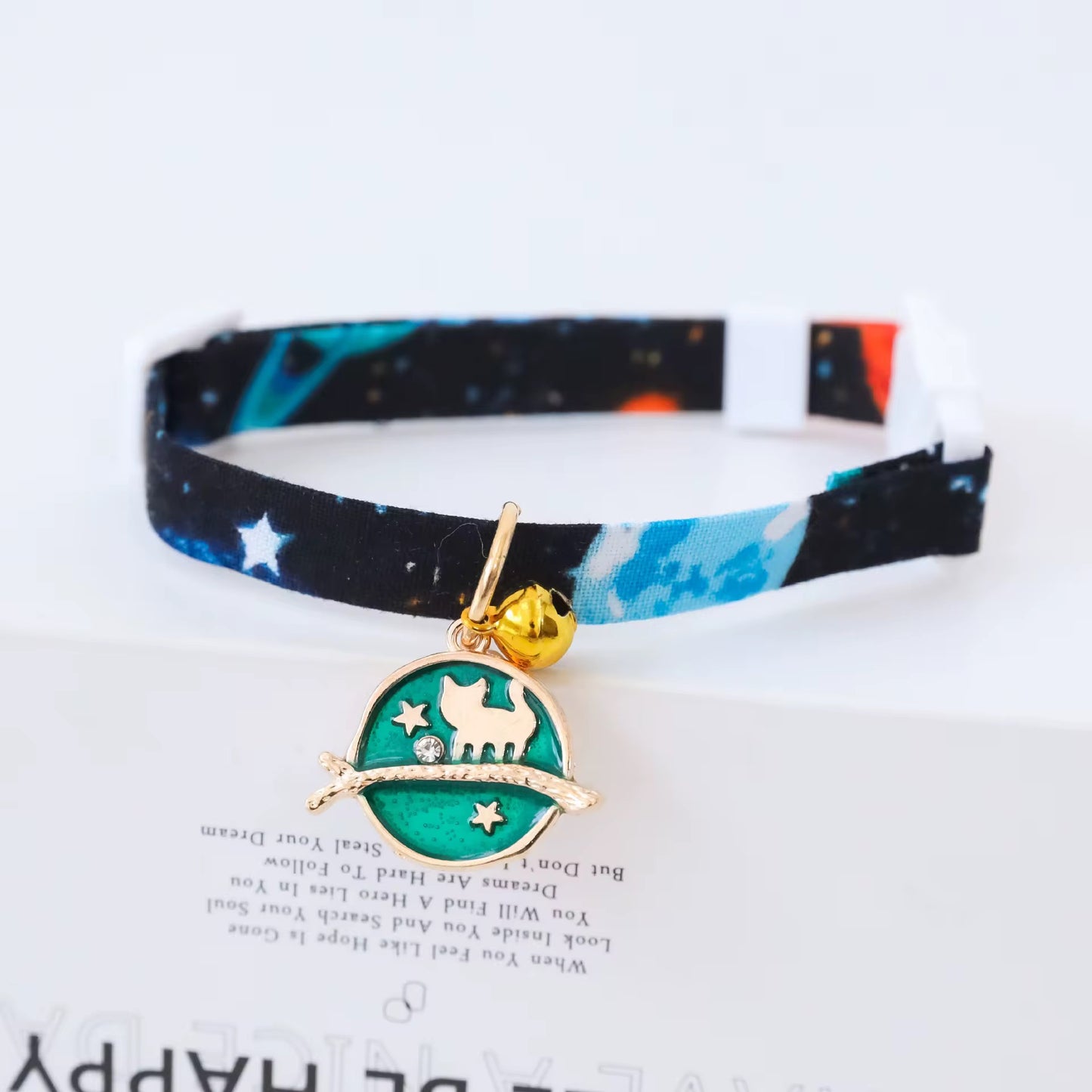 Cute Planet Cat Collar with Bell – Durable Adjustable Collar for Kittens & Adult Cats in Kenya