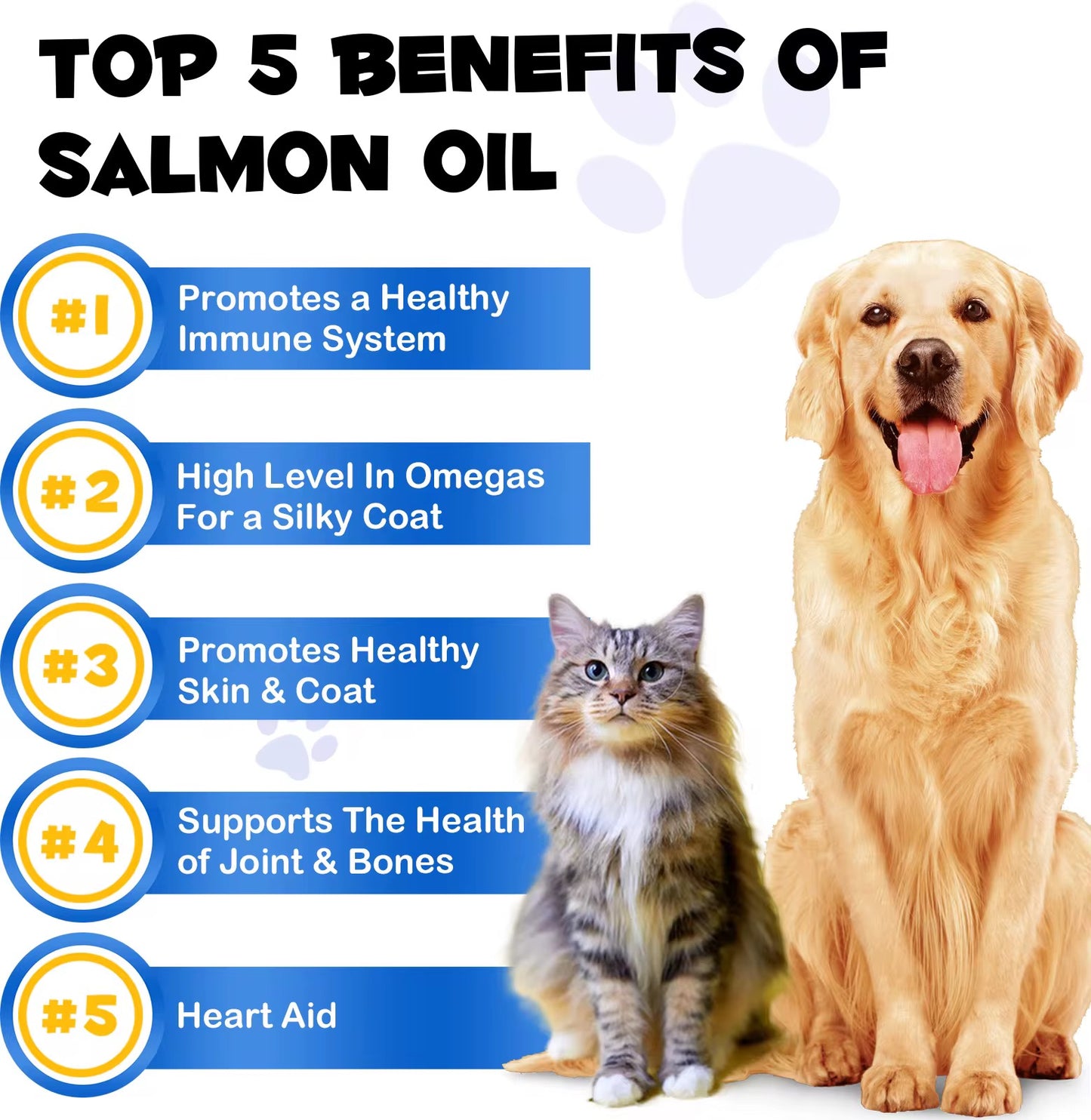 Salmon Oil for Dogs & Cats – Premium Omega-3 Supplement