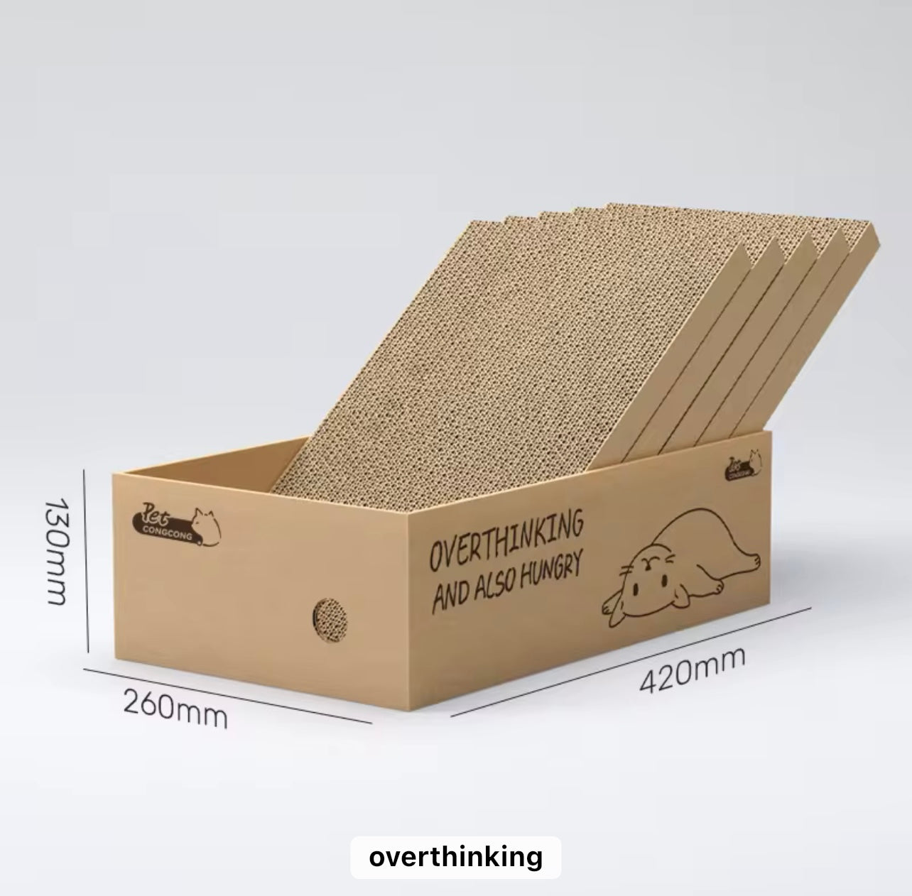 6 in 1, Cat Scratcher Cardboard box with 5 scratcher Boards