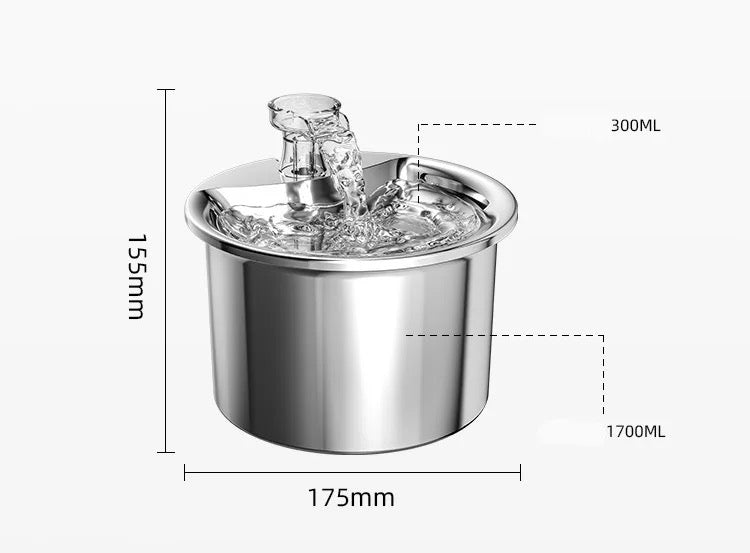Stainless Steel Pet Water Fountain/Dispenser