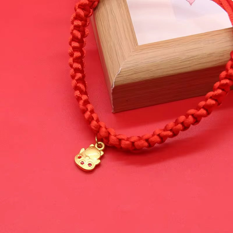 Cat Collar - Chinese Style Red Collar